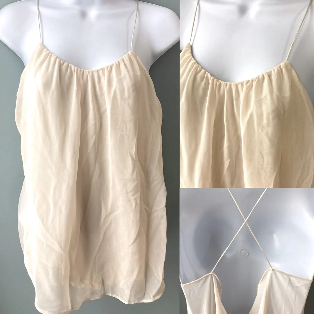 BNWOT Zara spaghetti strap flowy boho blouse - Picture 1 of 7